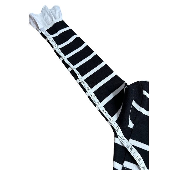 English Factory Poplin Combo Knit Dress Size XS / Black and White Stripes - Picture 5 of 10